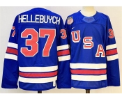 Men's USA #37 Connor Hellebuyck Royal 2025-2026 Stitched Jersey