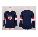 women 2014 winter olympics nhl jerseys blank blue USA