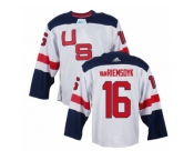 Youth Adidas Team USA #16 James van Riemsdyk Premier White Home 2016 World Cup Ice Hockey Jersey