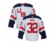 Youth Adidas Team USA #32 Jonathan Quick Premier White Home 2016 World Cup Ice Hockey Jersey