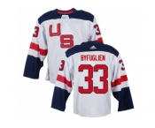Youth Adidas Team USA #33 Dustin Byfuglien Authentic White Home 2016 World Cup Ice Hockey Jersey