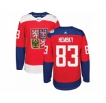 Men's Adidas Team Czech Republic #83 Ales Hemsky Authentic Red Away 2016 World Cup of Hockey Jersey
