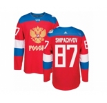 Men's Adidas Team Russia #87 Vadim Shipachyov Premier Red Away 2016 World Cup of Hockey Jersey