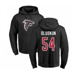 Football Atlanta Falcons #54 Foye Oluokun Black Name & Number Logo Pullover Hoodie