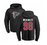 Football Atlanta Falcons #98 Takkarist McKinley Black Name & Number Logo Pullover Hoodie