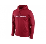 Men Atlanta Falcons Nike Red Circuit Wordmark Essential Performance Pullover Hoodie