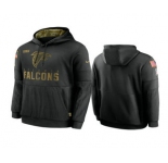 Men's Atlanta Falcons Black 2020 Salute to Service Sideline Performance Pullover Hoodie