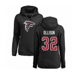 Football Women's Atlanta Falcons #32 Qadree Ollison Black Name & Number Logo Pullover Hoodie