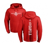 NBA Nike Houston Rockets #15 Clint Capela Red Backer Pullover Hoodie