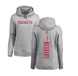 NBA Women's Nike Houston Rockets #1 Tracy McGrady Ash Backer Pullover Hoodie