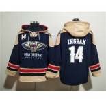 Men's New Orleans Pelicans #14 Brandon Ingram Navy Ageless Must-Have Lace-Up Pullover Hoodie