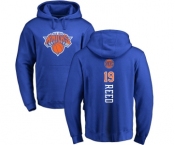 NBA Nike New York Knicks #19 Willis Reed Royal Blue Backer Pullover Hoodie