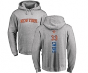 NBA Nike New York Knicks #33 Patrick Ewing Ash Backer Pullover Hoodie