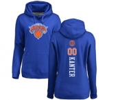 NBA Women's Nike New York Knicks #00 Enes Kanter Royal Blue Backer Pullover Hoodie