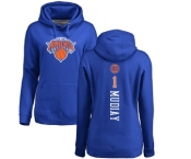 NBA Women's Nike New York Knicks #1 Emmanuel Mudiay Royal Blue Backer Pullover Hoodie