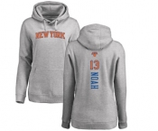 NBA Women's Nike New York Knicks #13 Joakim Noah Ash Backer Pullover Hoodie
