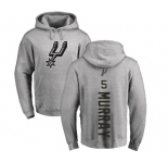 NBA Nike San Antonio Spurs #5 Dejounte Murray Ash Backer Pullover Hoodie