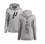 NBA Women's Nike San Antonio Spurs #6 Sean Elliott Ash Backer Pullover Hoodie