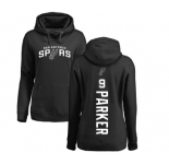 NBA Women's Nike San Antonio Spurs #9 Tony Parker Black Backer Pullover Hoodie