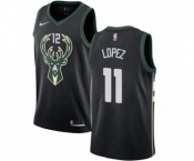 Youth Nike Milwaukee Bucks #11 Brook Lopez Swingman Black NBA Jersey - Statement Edition