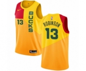 Youth Nike Milwaukee Bucks #13 Glenn Robinson Swingman Yellow NBA Jersey - City Edition