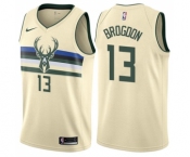 Youth Nike Milwaukee Bucks #13 Malcolm Brogdon Swingman Cream NBA Jersey - City Edition