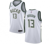 Youth Nike Milwaukee Bucks #13 Malcolm Brogdon Swingman White Home NBA Jersey - Association Edition