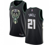 Youth Nike Milwaukee Bucks #21 Tony Snell Swingman Black Alternate NBA Jersey - Statement Edition