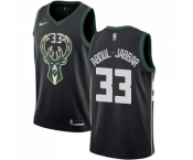 Youth Nike Milwaukee Bucks #33 Kareem Abdul-Jabbar Swingman Black Alternate NBA Jersey - Statement Edition