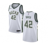 Youth Nike Milwaukee Bucks #42 Vin Baker Swingman White Home NBA Jersey - Association Edition
