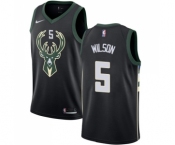 Youth Nike Milwaukee Bucks #5 D. J. Wilson Swingman Black Alternate NBA Jersey - Statement Edition