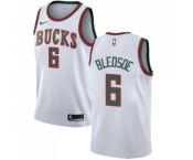 Youth Nike Milwaukee Bucks #6 Eric Bledsoe Authentic White Fashion Hardwood Classics NBA Jersey
