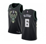 Youth Nike Milwaukee Bucks #6 Eric Bledsoe Swingman Black Alternate NBA Jersey - Statement Edition