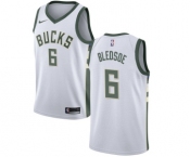 Youth Nike Milwaukee Bucks #6 Eric Bledsoe Swingman White Home NBA Jersey - Association Edition