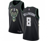 Youth Nike Milwaukee Bucks #8 Matthew Dellavedova Swingman Black Alternate NBA Jersey - Statement Edition