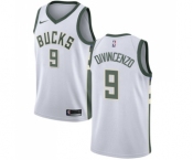 Youth Nike Milwaukee Bucks #9 Donte DiVincenzo Swingman White NBA Jersey - Association Edition