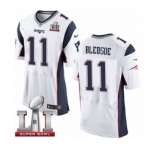 Men's Nike New England Patriots #11 Drew Bledsoe Elite White Super Bowl LI 51 NFL Jersey