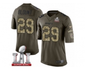 Men's Nike New England Patriots #29 LeGarrette Blount Limited Green Salute to Service Super Bowl LI 51 NFL Jersey