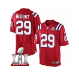 Men's Nike New England Patriots #29 LeGarrette Blount Limited Red Alternate Super Bowl LI 51 NFL Jersey