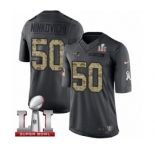 Men's Nike New England Patriots #50 Rob Ninkovich Limited Black 2016 Salute to Service Super Bowl LI 51 NFL Jersey