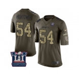 Men's Nike New England Patriots #54 Dont'a Hightower Limited Green Salute to Service Super Bowl LI Champions NFL Jersey