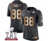 Men's Nike New England Patriots #88 Martellus Bennett Limited Black-Gold Salute to Service Super Bowl LI 51 NFL Jersey