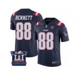 Men's Nike New England Patriots #88 Martellus Bennett Limited Navy Blue Rush Super Bowl LI Champions NFL Jersey