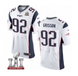 Men's Nike New England Patriots #92 Geneo Grissom Elite White Super Bowl LI 51 NFL Jersey