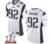 Men's Nike New England Patriots #92 Geneo Grissom Elite White Super Bowl LI 51 NFL Jersey