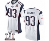 Men's Nike New England Patriots #93 Jabaal Sheard Elite White Super Bowl LI 51 NFL Jersey