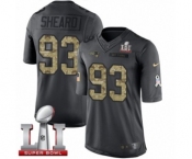Men's Nike New England Patriots #93 Jabaal Sheard Limited Black 2016 Salute to Service Super Bowl LI 51 NFL Jersey