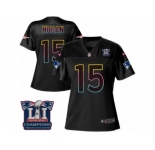 Women's Nike New England Patriots #15 Chris Hogan Game Black Fashion Super Bowl LI Champions NFL Jersey