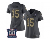 Women's Nike New England Patriots #15 Chris Hogan Limited Black 2016 Salute to Service Super Bowl LI Champions NFL Jersey