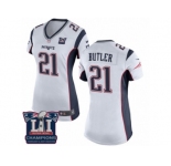 Women's Nike New England Patriots #21 Malcolm Butler White Super Bowl LI Champions NFL Jersey
